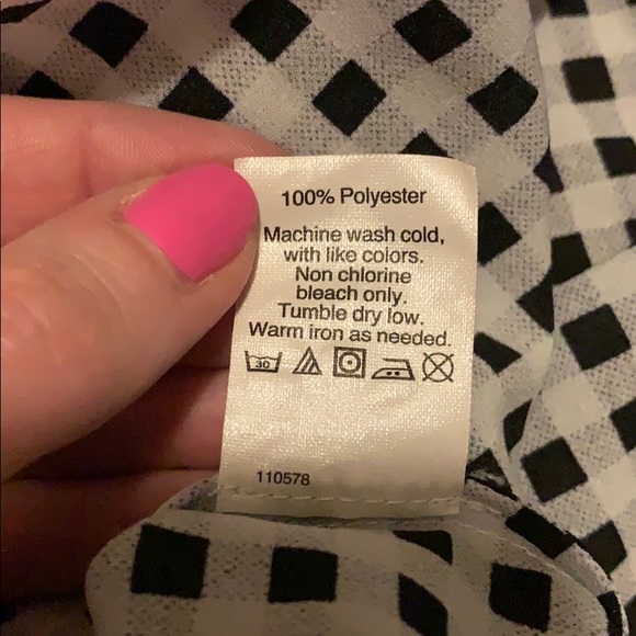 JCrew Black white plaid button down blouse Size S - Picture 6 of 8